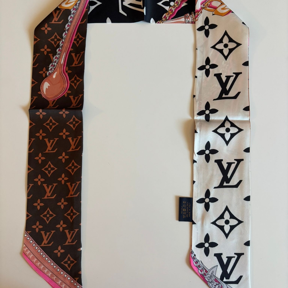 Louis Vuitton Women's Bandeau BB Ultimate Scarf Silk Brown Pre Owned